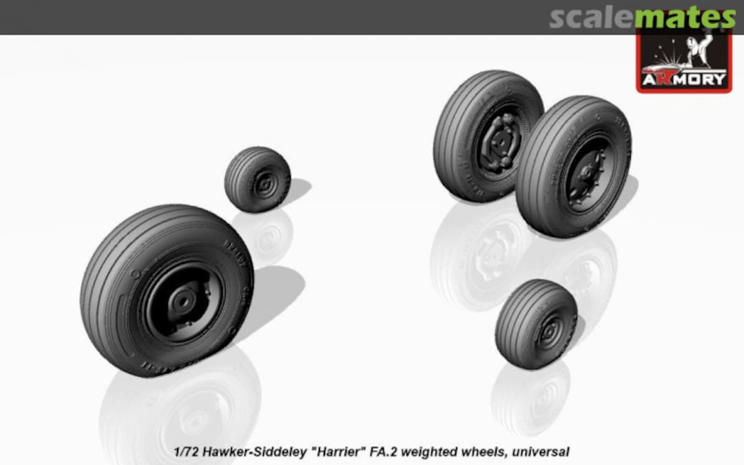 Boxart Hawker-Siddeley Harrier FA.2 weighted wheels AW72404 Armory