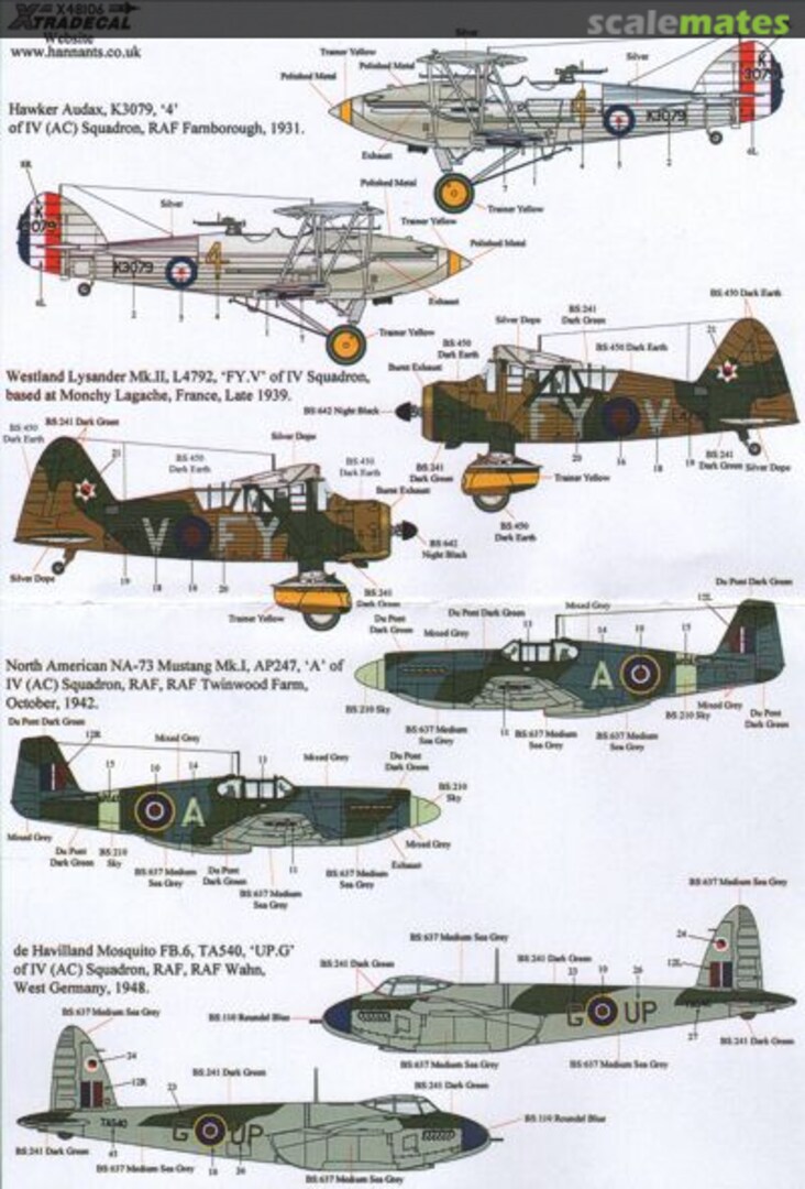 Boxart RFC/RAF 100 Years of 4 Squadron Pt 1 X48-106 Xtradecal