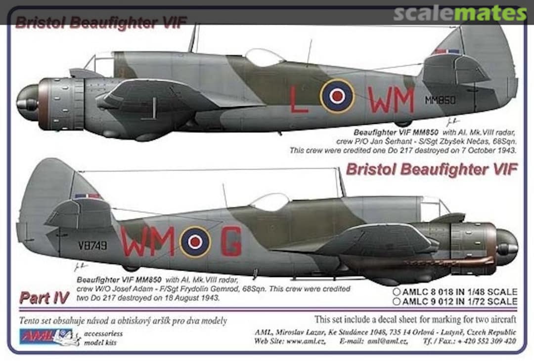 Boxart Bristol Beaufighter VIF Part IV AMLC8018 AML