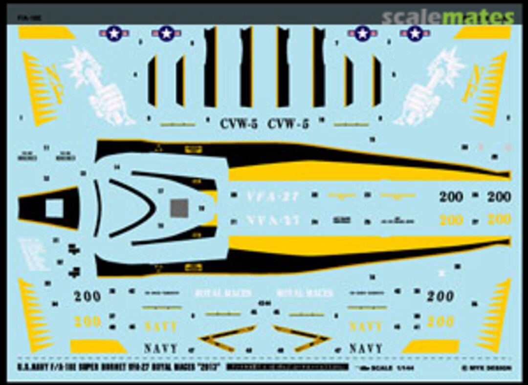 Boxart USN F/A-18E Super Hornet VFA-27 Royal Maces `2013` A-370 MYK Design