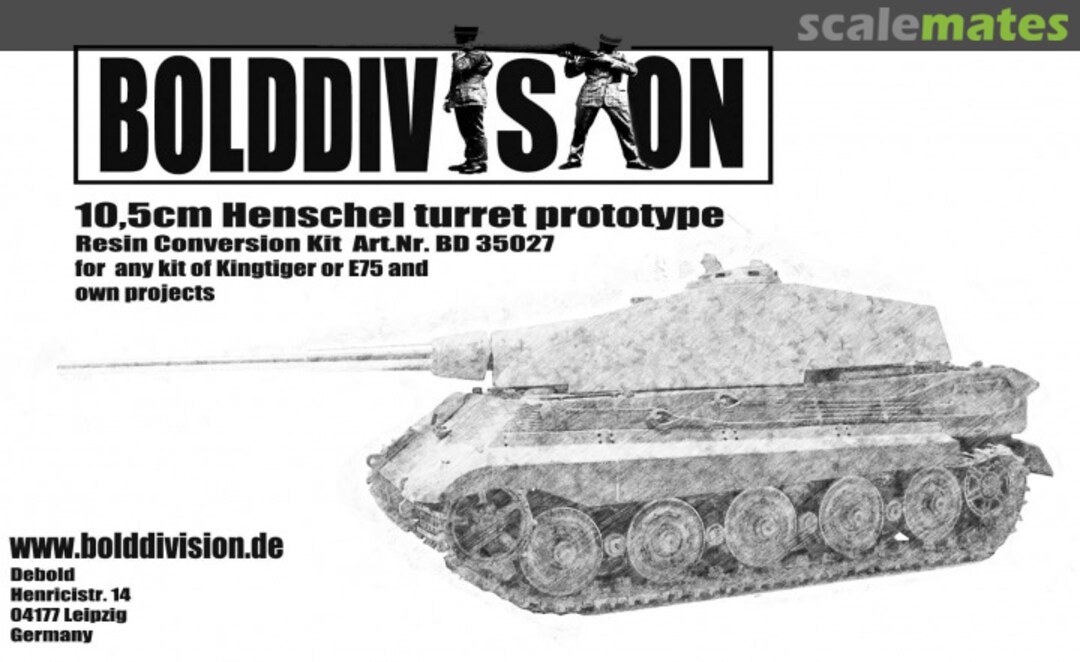 Boxart 10,5cm Henschel turret prototype 35027 Bolddivision