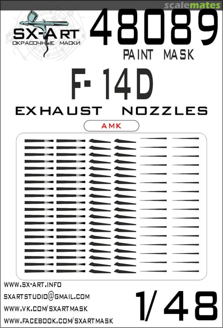 Boxart F-14D Exhaust Nozzles masks 48089 SX-Art