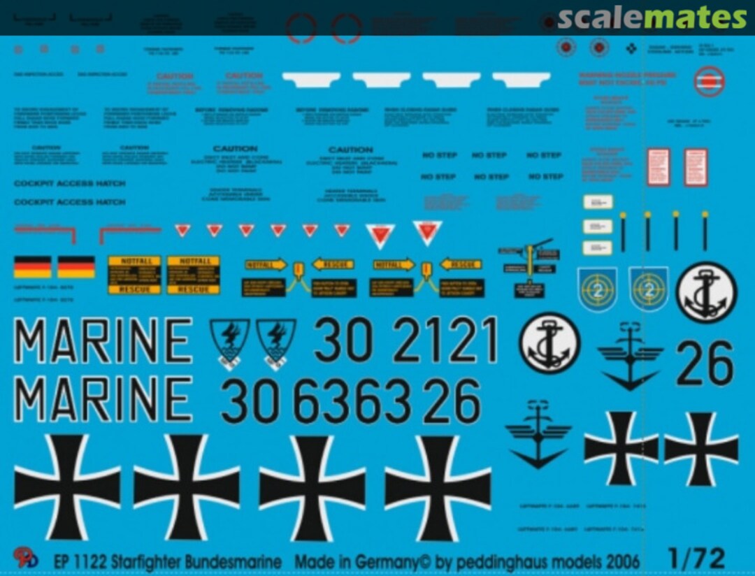 Boxart Starfighter Bundesmarine EP 1122 Peddinghaus-Decals