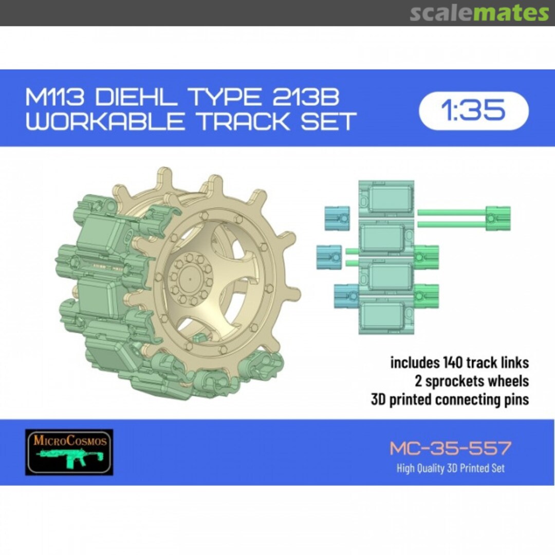 Boxart M113 DIEHL Type 213B Workable Track Set MC-35-557 3D MicroCosmos