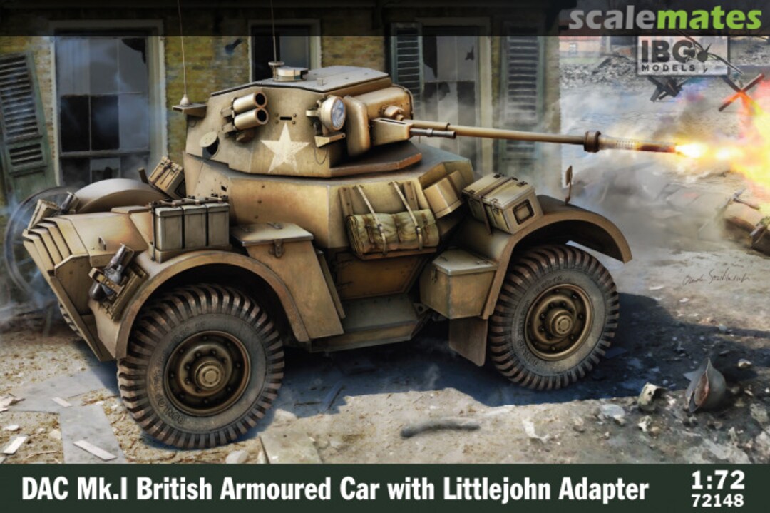 Boxart Daimler Armoured Car Mk.I with Littlejohn Adaptor 72148 IBG Models