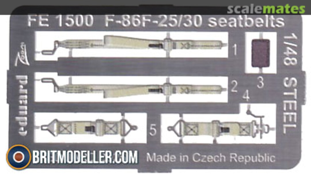 Boxart F-86F-25/30 Seatbelts STEEL AIRFIX FE1500 Eduard