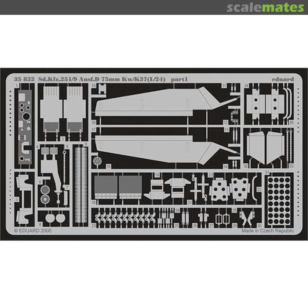 Boxart Sd.Kfz. 251/9 Ausf. D Stummel (late) 35832 Eduard