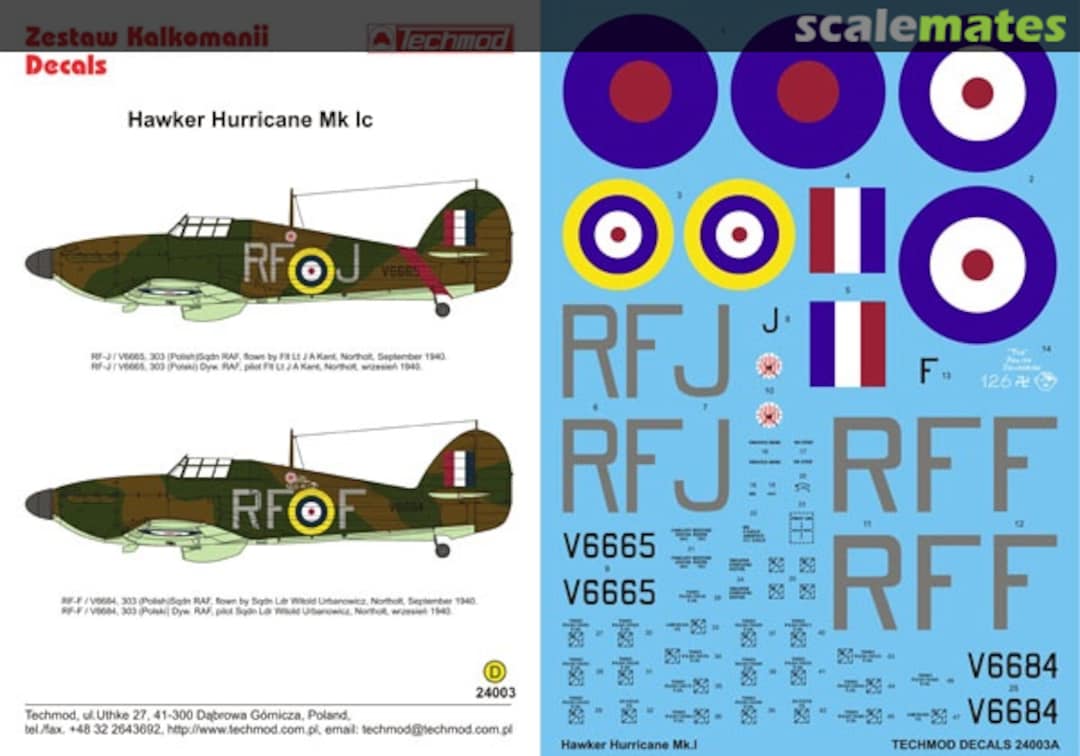 Boxart Hawker Hurricane Mk Ic 24003 Techmod