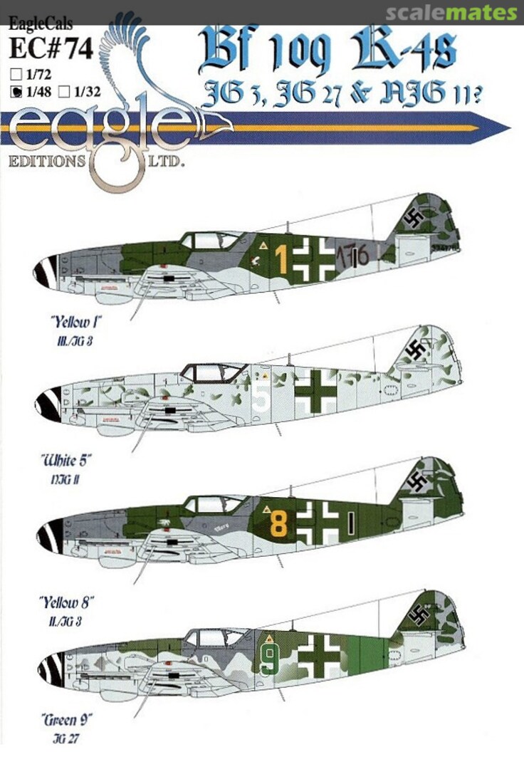 Boxart Bf 109K-4s EagleCals EC48-74 Eagle Editions