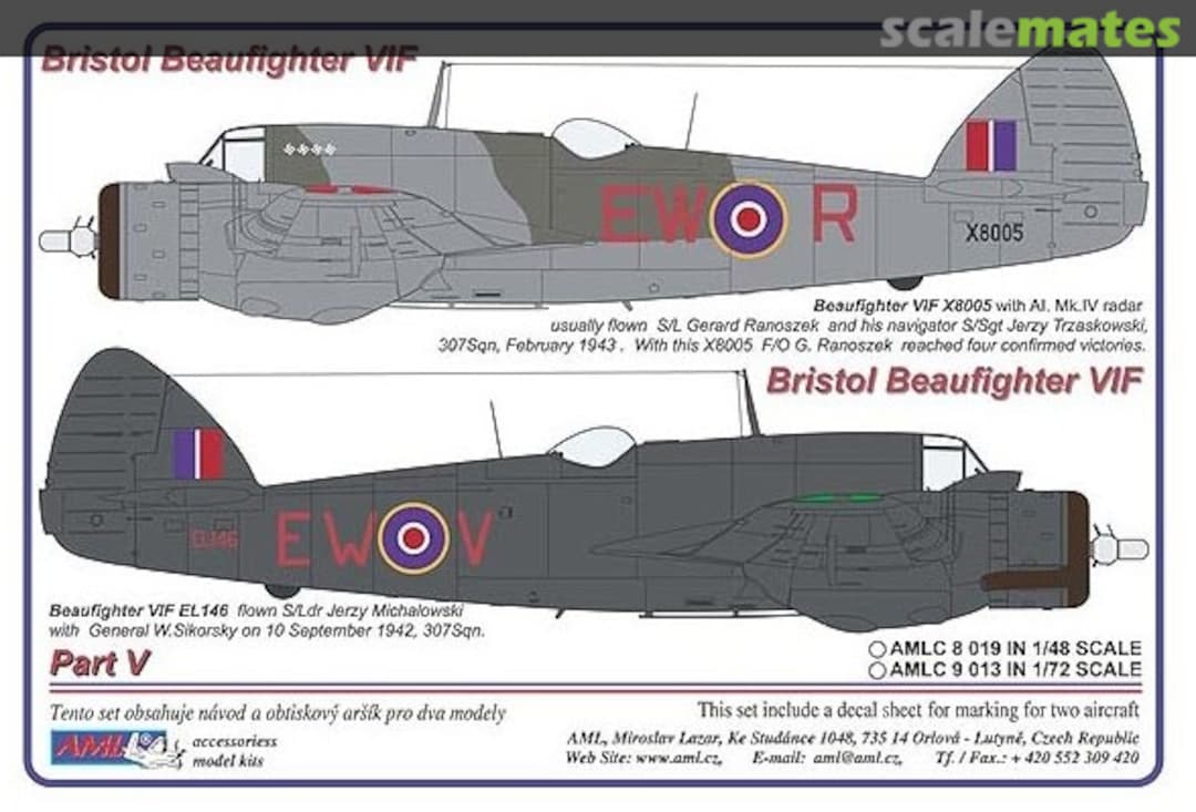 Boxart Bristol Beaufighter VIF Part V AMLC8019 AML