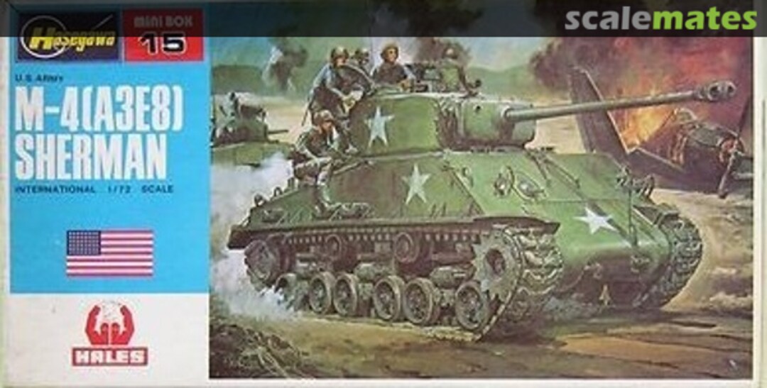 Boxart M-4(A3E8) Sherman MB-015 Hasegawa/Hales