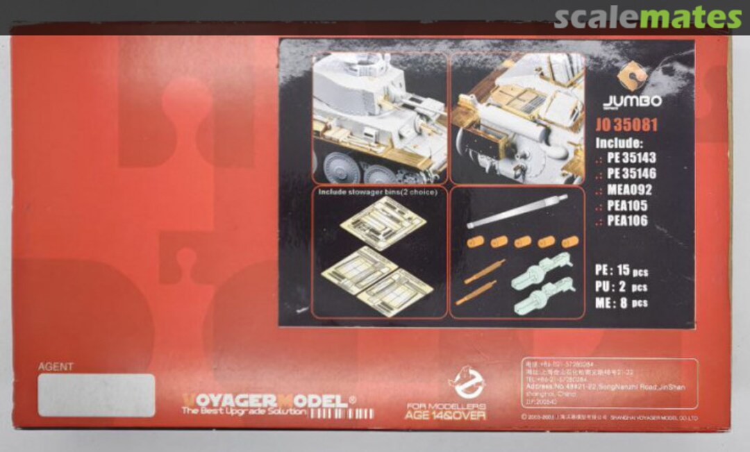 Boxart Jumbo Set: Panzer 38(t) JO35081 Voyager Model