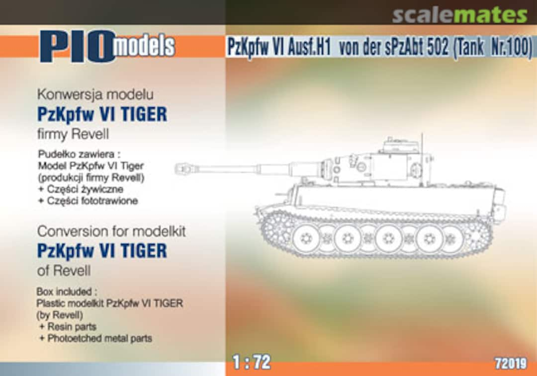 Boxart PzKpfw VI Ausf.H1 72019 Pio Models