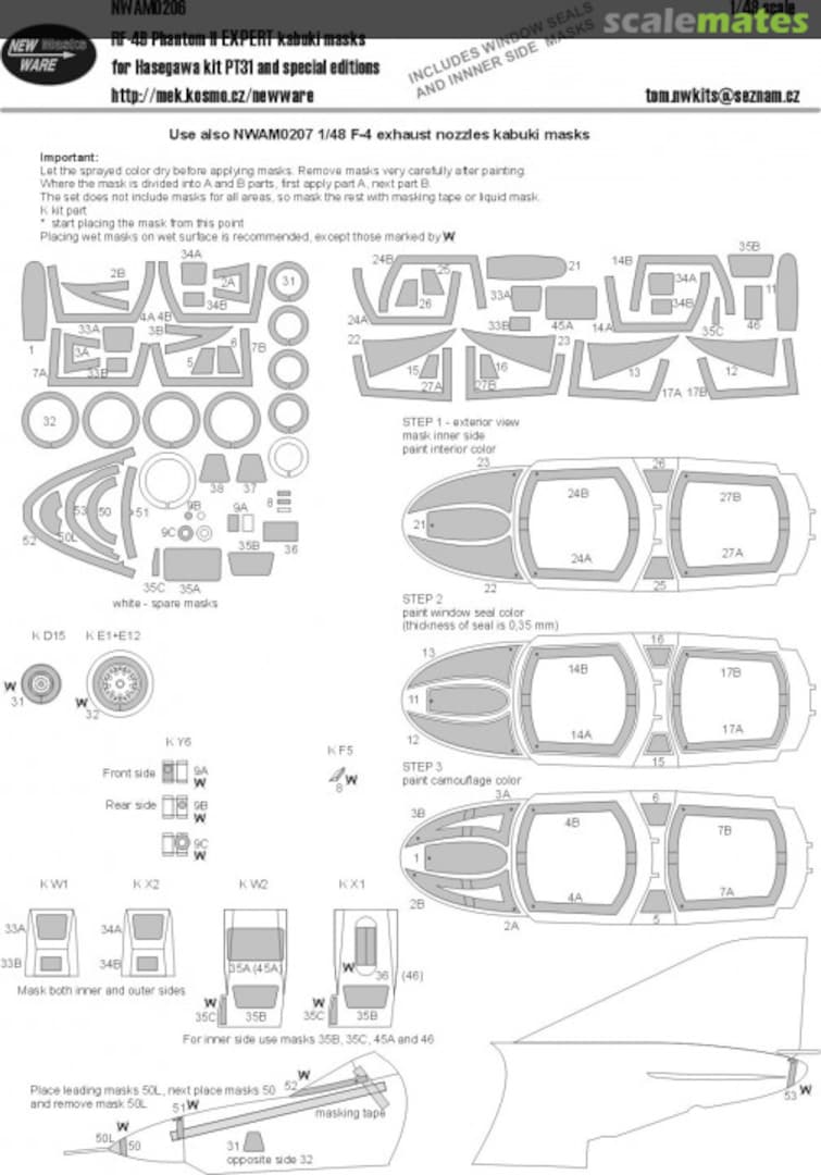 Boxart RF-4B Phantom II EXPERT kabuki masks NWAM0206 New Ware