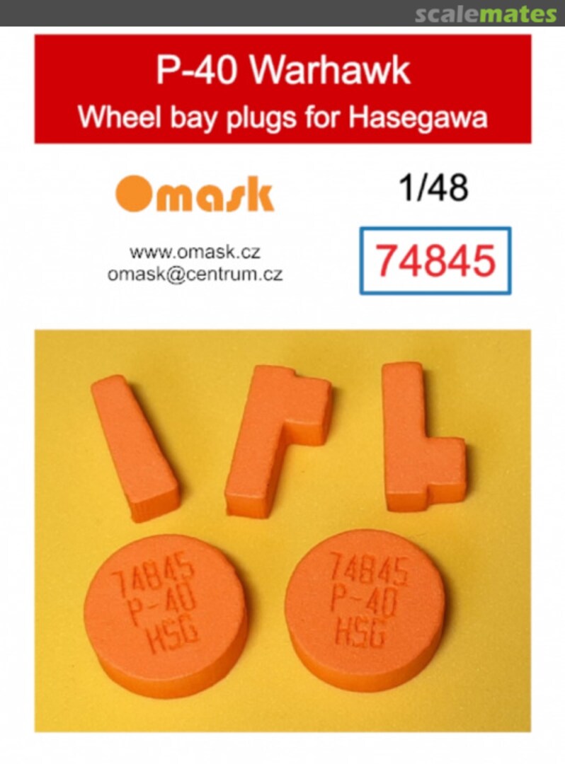 Boxart P-40 Warhawk wheel bay plugs 74845 Omask