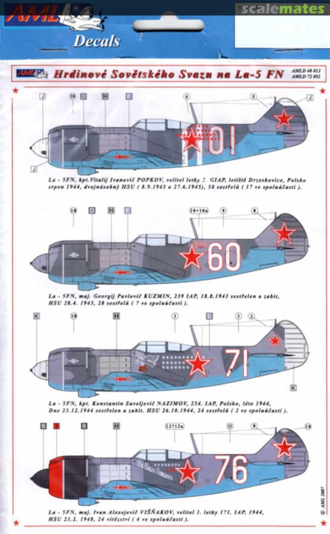 Boxart Hrdinové Sovĕtského Svazu na La-5 FN AMLD48012 AML