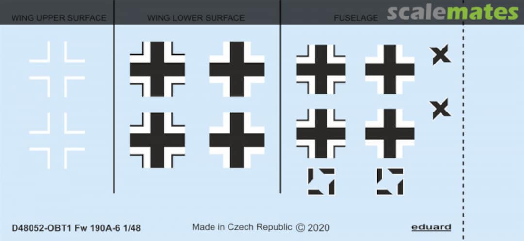 Boxart Fw 190A-6 national insignia D48052 Eduard