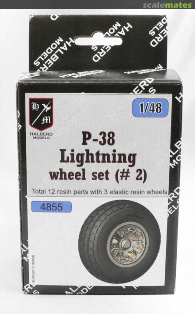 Boxart P-38 Lightning wheel set #2 4855 Halberd Models