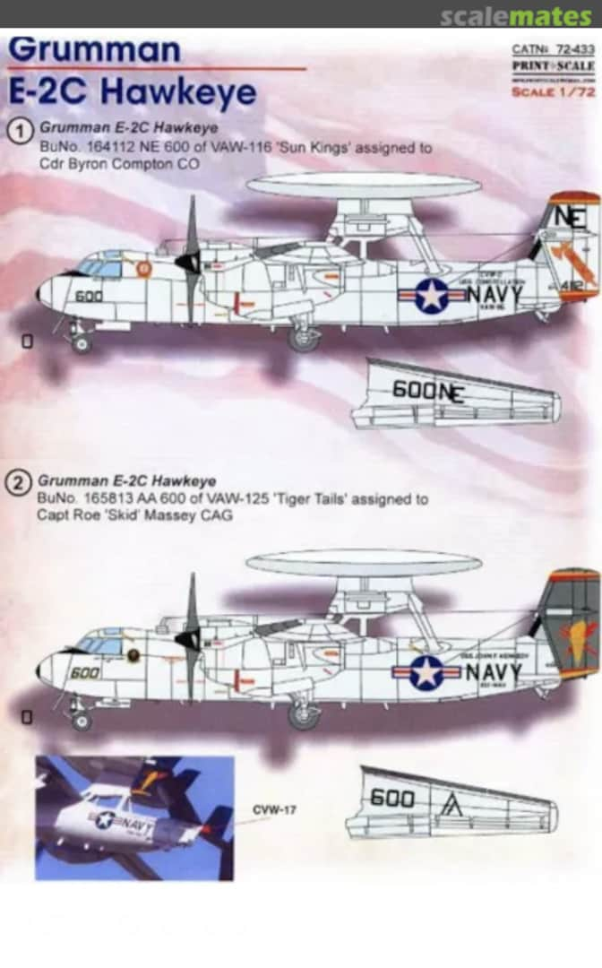 Boxart Grumman E-2C Hawkeye 72-433 Print Scale