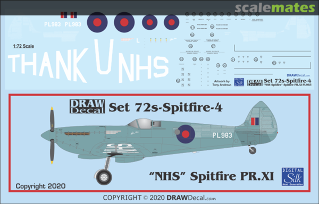 Boxart “NHS” Spitfire PR.XI PL983 72s-Spitfire-4 Draw Decal