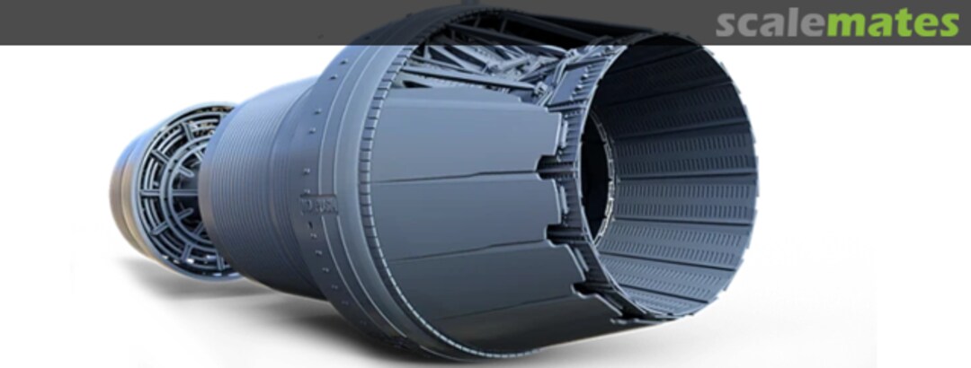 Boxart F-100 PW-229 UNMOUNTED CLOSED NOZZLE with AFTERBURNER for F-15 258 Tecnikit