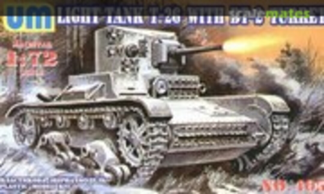 1:72 T-26 Tank w/BT-2 Turret &amp; Plastic Tracks (UM  405)