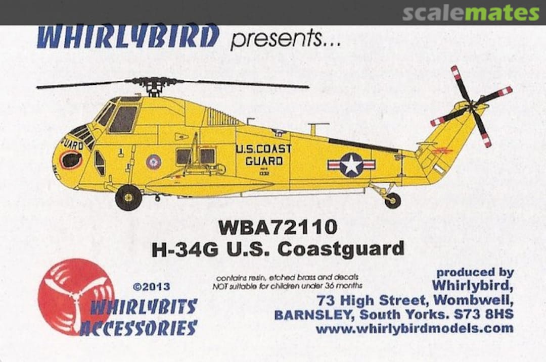 Boxart Sikorsky H-34G U.S. Coastguard WBA72110 Whirlybird