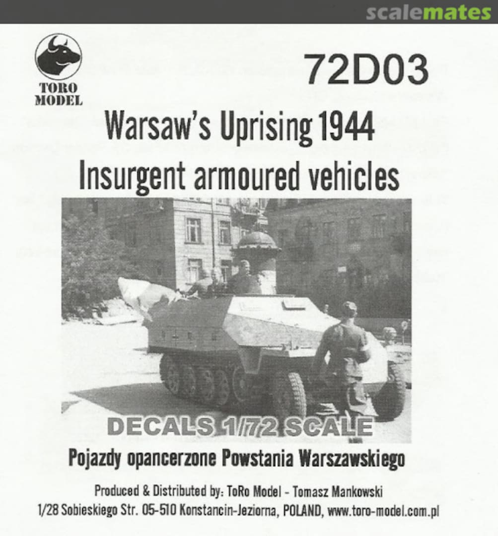 Boxart Warsaw's Uprising 1944 72D03 ToRo Model