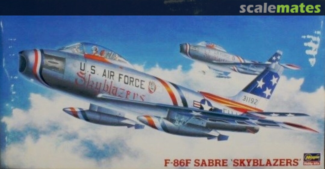 Boxart F-86F Sabre 'Skyblazers' 07076 Hasegawa