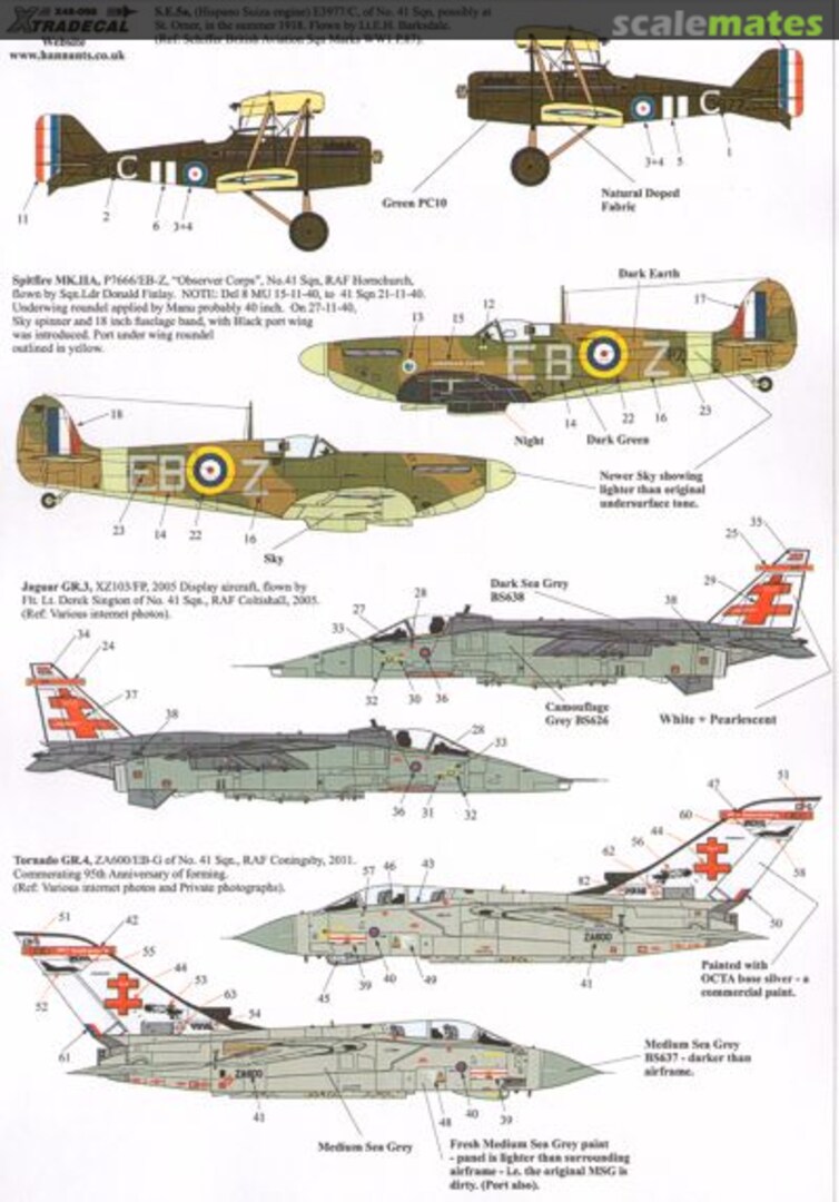 Boxart RAF History 41 Sqn Pt 1 X48-098 Xtradecal