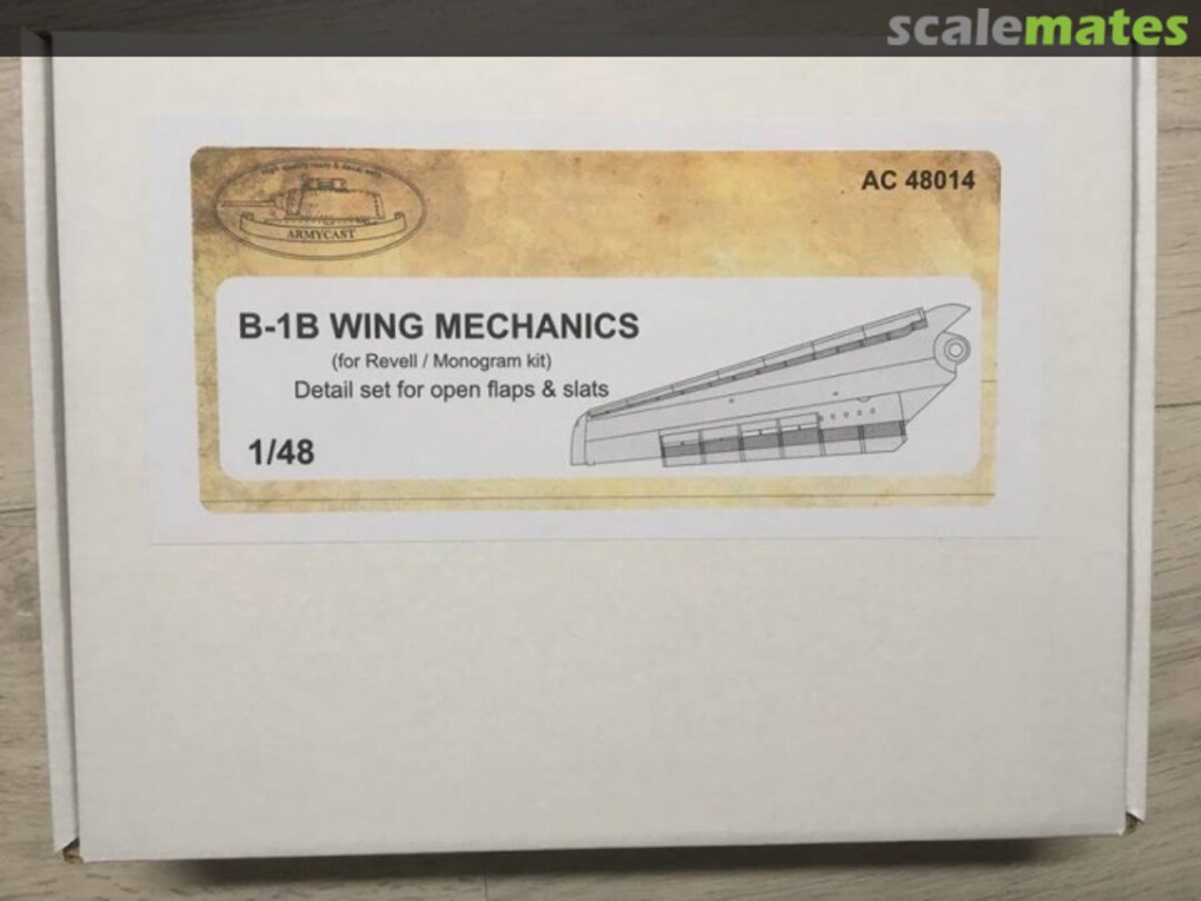 Boxart B-1B Wing mechanics Detail set for open slats & flaps AC 48014 Armycast M&M