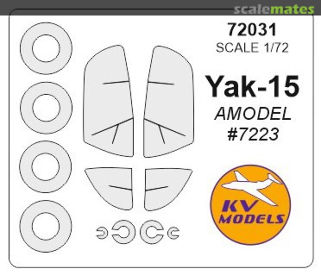 Boxart Painting masks for Yak-15 + masks for disks and wheels 72031 KV Models