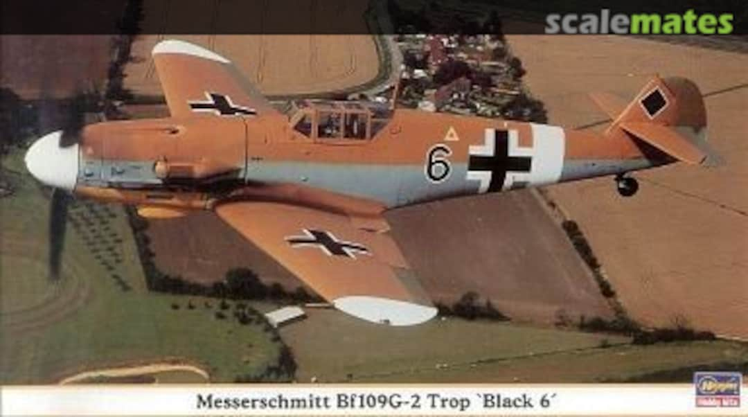 Boxart Messerschmitt Bf109G-2 Trop `Black 6´ 09499 Hasegawa