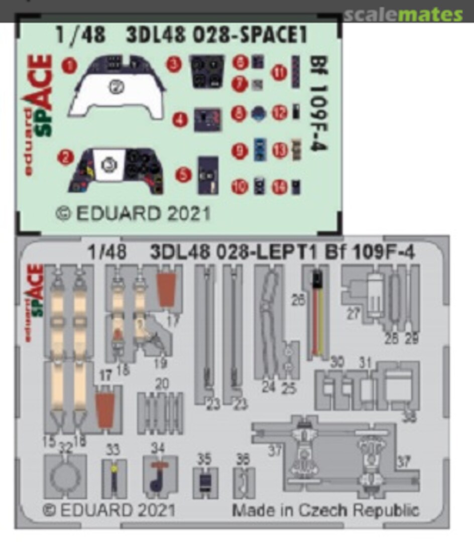 Boxart Bf 109F-4 3DL48028 Eduard