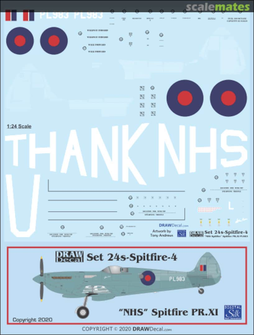 Boxart “NHS” Spitfire PR.XI PL983 24-Spitfire-4 Draw Decal