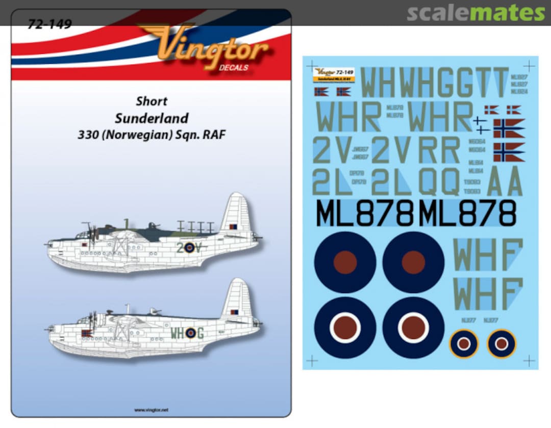 Boxart Short Sunderland 72-149 Vingtor Decals