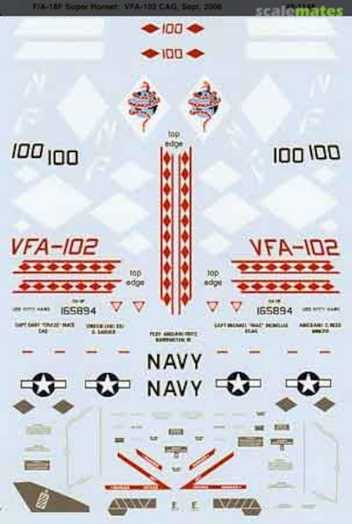 Boxart F/A-18F Super Hornet: VFA-102 CAG, Sept. 2006 48-1148 Microscale