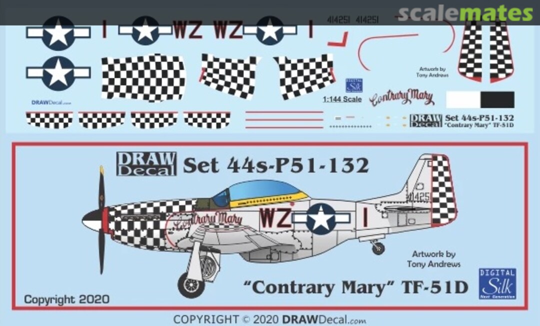 Boxart “Contrary Mary” TF-51D 44-P51-132 Draw Decal