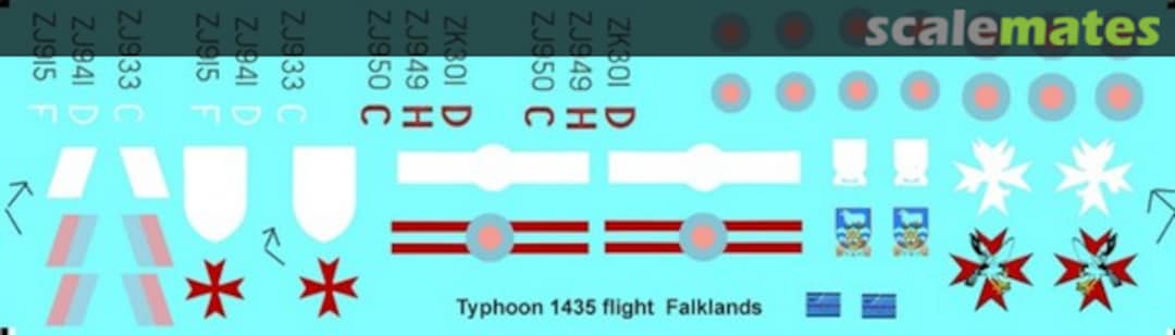 Boxart RAF Typhoon No. 1435 Flight Falklands AIPD-58 Aircraft in Plastic