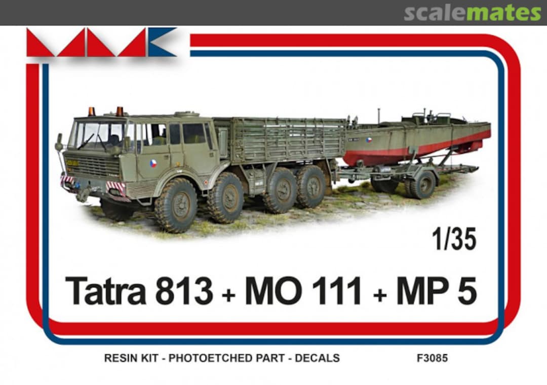 Boxart TATRA 813 truck + MP5 trailer + MO111  engineering boat F3085 MMK