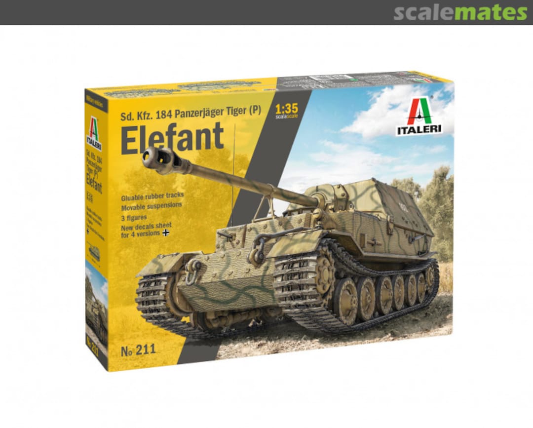 Boxart Sd.Kfz. 184 Elefant 211 Italeri