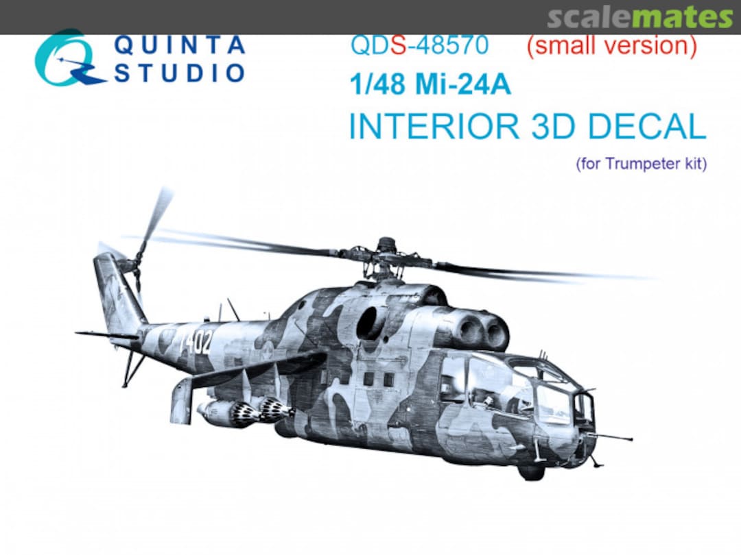 Boxart Mi-24A interior 3D decals (small version) QDS-48570 Quinta Studio