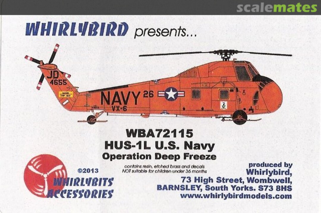 Boxart Sikorsky HUS-1L US NAVY WBA72115 Whirlybird