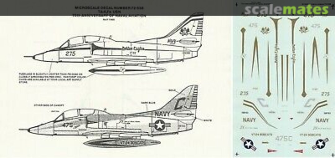 Boxart TA-4J's USN 75th Anniversary of Naval Aviation 72-538 SuperScale International