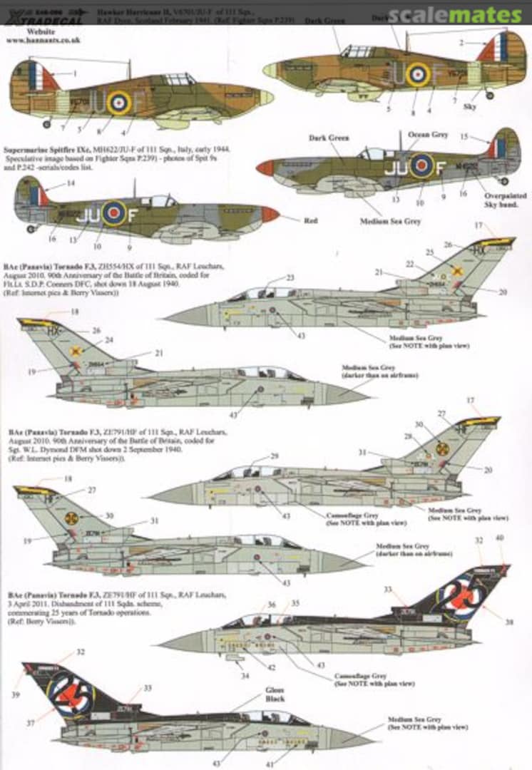 Boxart RAF 111 Squadron History Part 1 X48-096 Xtradecal