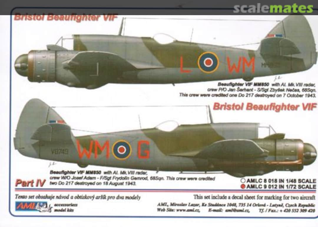 Boxart Bristol Beaufighter VIF Part IV AMLC9012 AML