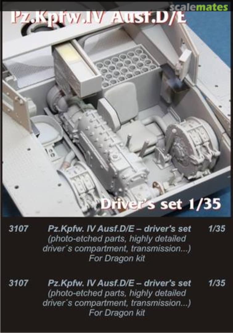 Boxart Pz.Kpfw. IV Ausf. .D/E drivers set 3107 CMK