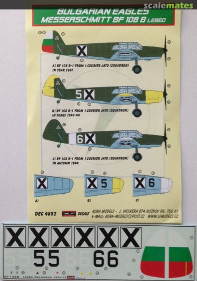 Boxart Messerschmitt Bf 108 B Lebeo DEC4852 Kora Models