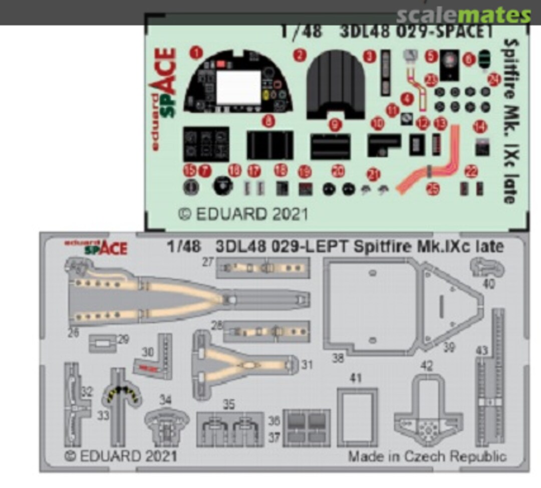 Boxart Spitfire Mk.IXc late version EDUARD 3DL48029 Eduard