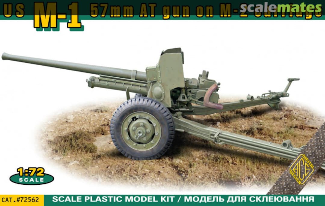 Boxart M1 57mm AT Gun on M2 Carriage 72562 ACE